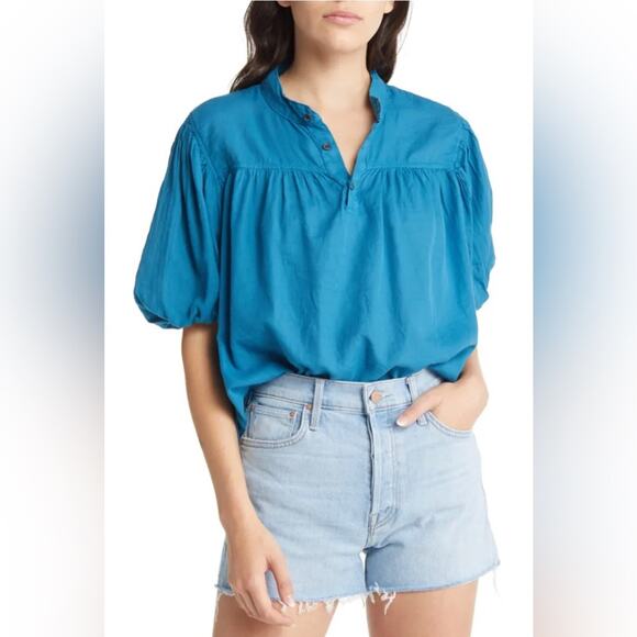 MOTHER: The Pouf Popover Blouse FAIENNE THAT SWOONY FEELING - Picture 1 of 7